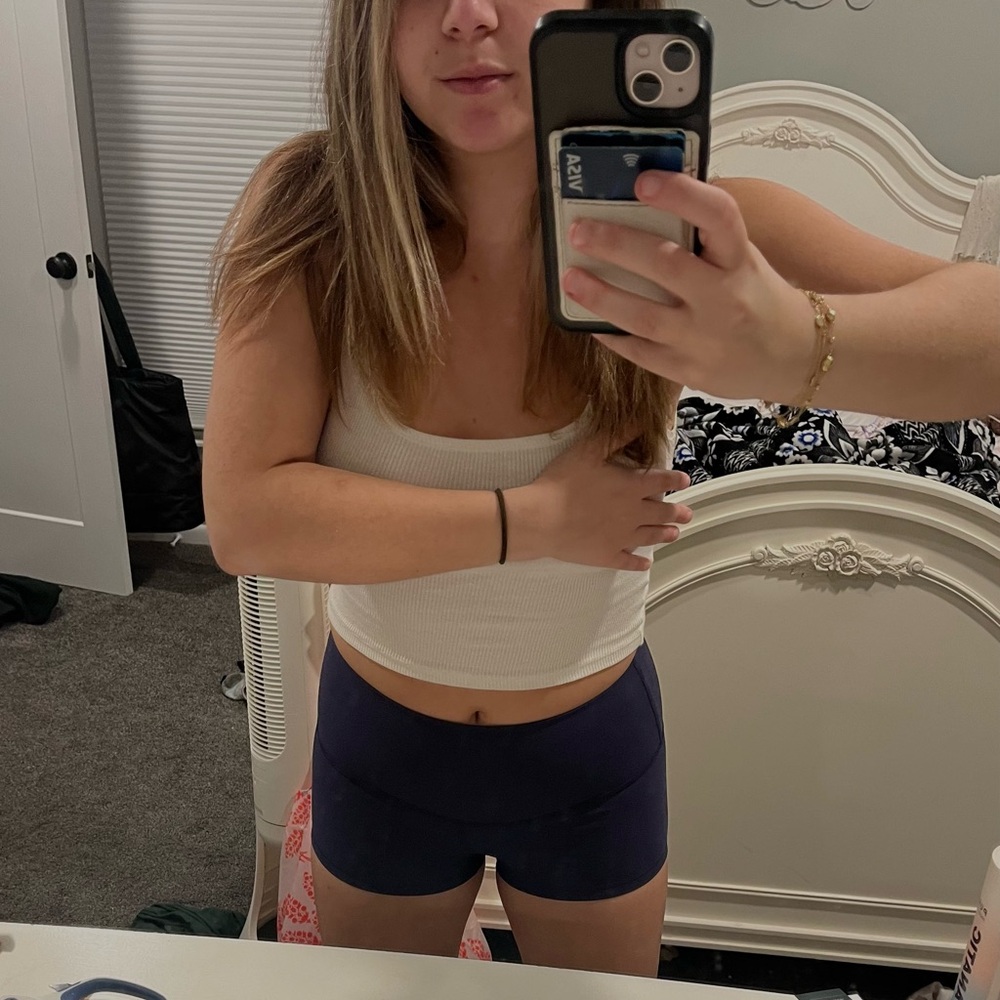Navy/Purple Aritzia shorts